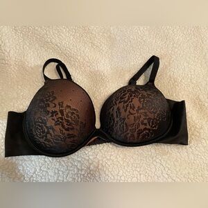 Secret Treasures  Chic Black Lace Bra padded underwire
